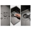 Pure.Sink Luxion Gunmetal sink, 36x40 cm, undermount, flush-mount, and top-mount, PLX3640-61